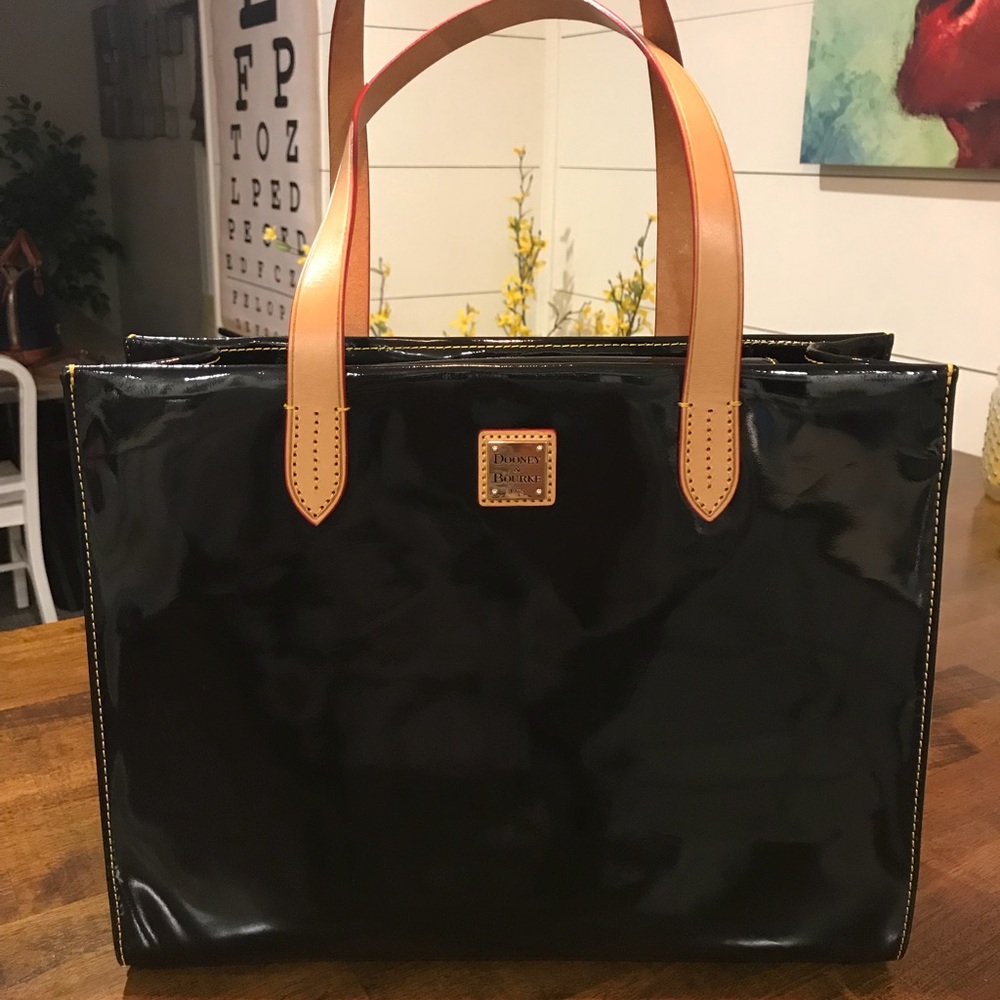 Dooney & Bourke Black Patent Leather Shopper!